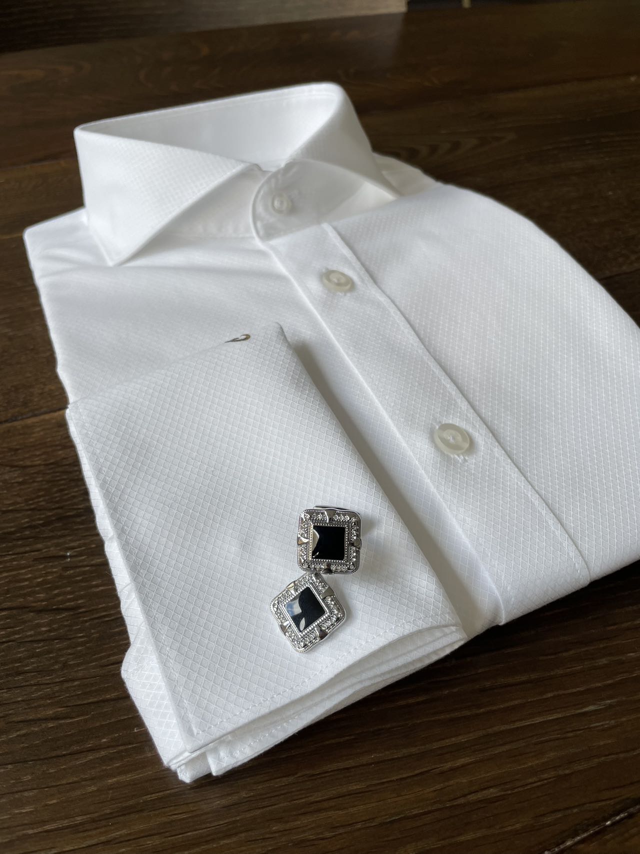 Black gem cuff links